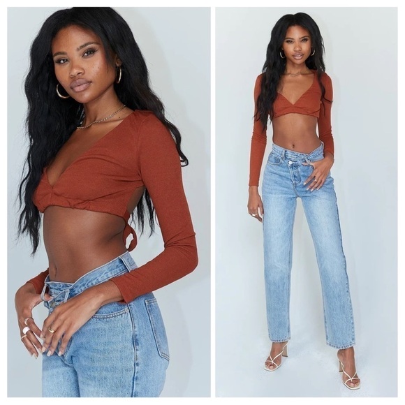 PRINCESS POLLY Cati Long Sleeve Top - Picture 1 of 4